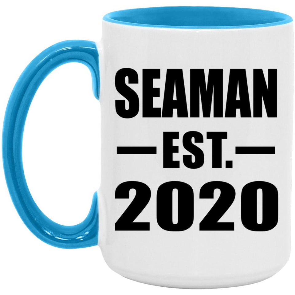 Seaman Established EST. 2020 - 15oz Accent Mug Blue