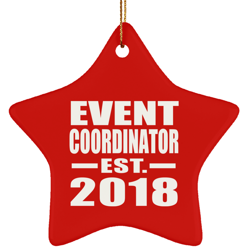 Event Coordinator Established EST. 2018 - Star Ornament