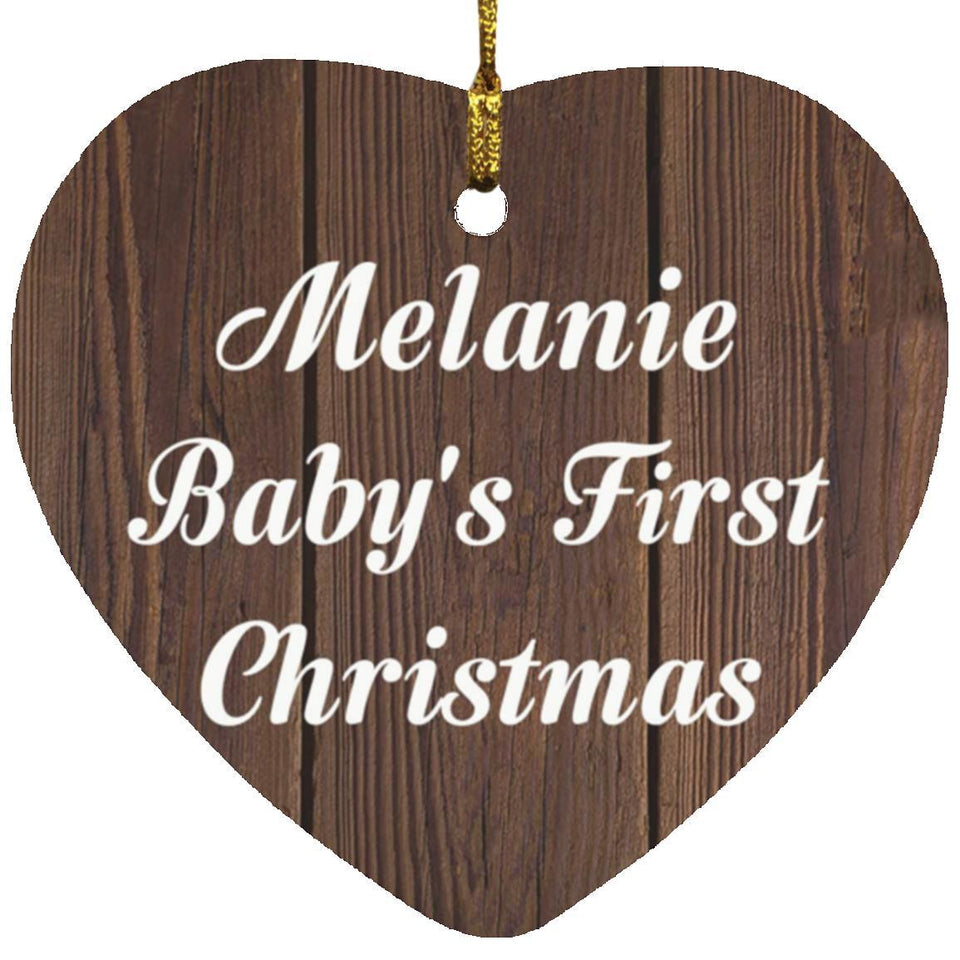 Melanie Baby's First Christmas - Heart Ornament D