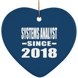 Systems Analyst Since 2018 - Heart Ornament