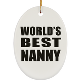 World's Best Nanny - Oval Ornament