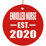 Enrolled Nurse Established EST. 2020 - Circle Ornament