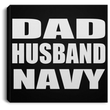 Dad Husband Navy - Canvas Square