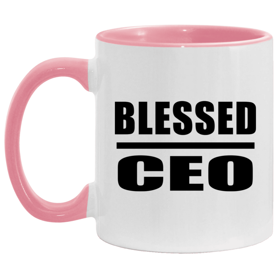 Blessed CEO - 11oz Accent Mug Pink