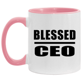 Blessed CEO - 11oz Accent Mug Pink