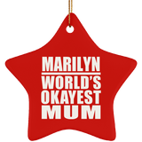 Marilyn World's Okayest Mum - Star Ornament