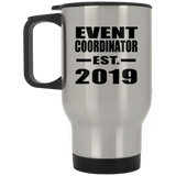 Event Coordinator Established EST. 2019 - Silver Travel Mug