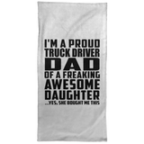 Proud Truck Driver Dad Of Awesome Daughter - Hand Towel