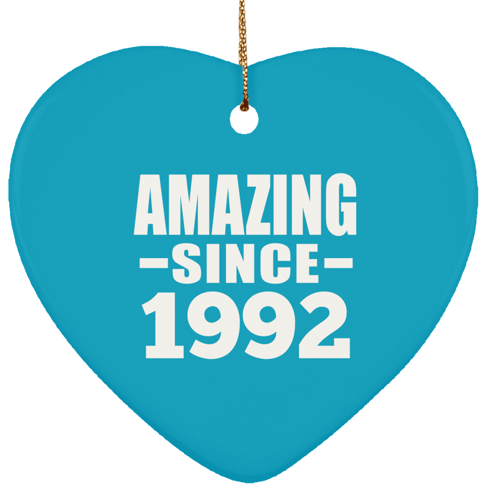 32nd Birthday Amazing Since 1992 - Heart Ornament