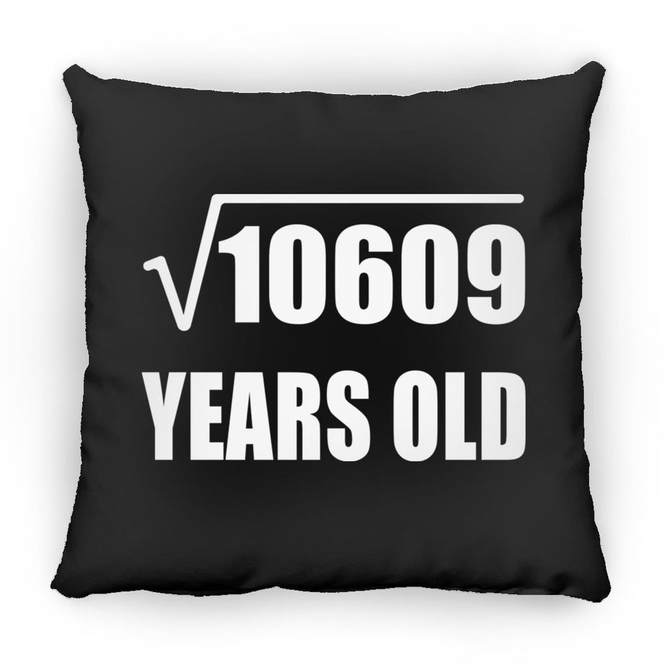 103rd Birthday Square Root of 10609 Years Old - Throw Pillow Black