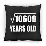 103rd Birthday Square Root of 10609 Years Old - Throw Pillow Black