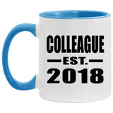 Colleague Est. 2018 - 11oz Accent Mug Blue
