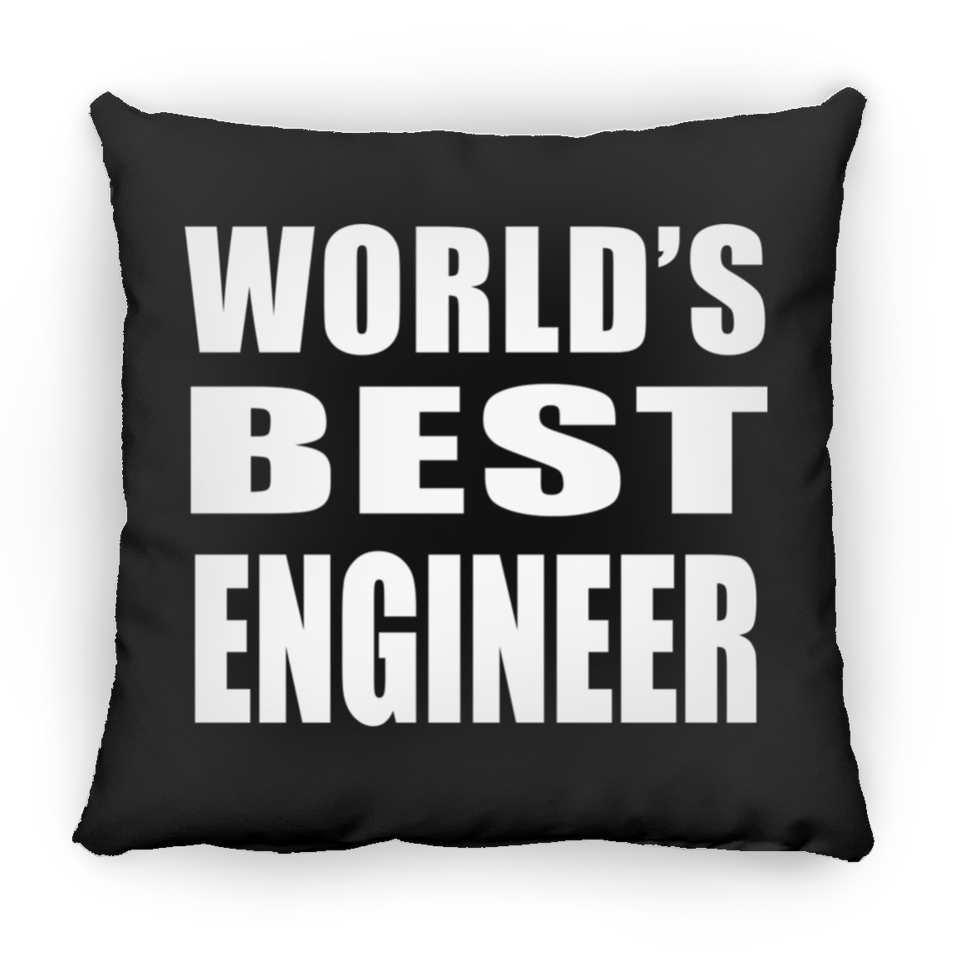 World's Best Engineer - Throw Pillow Black