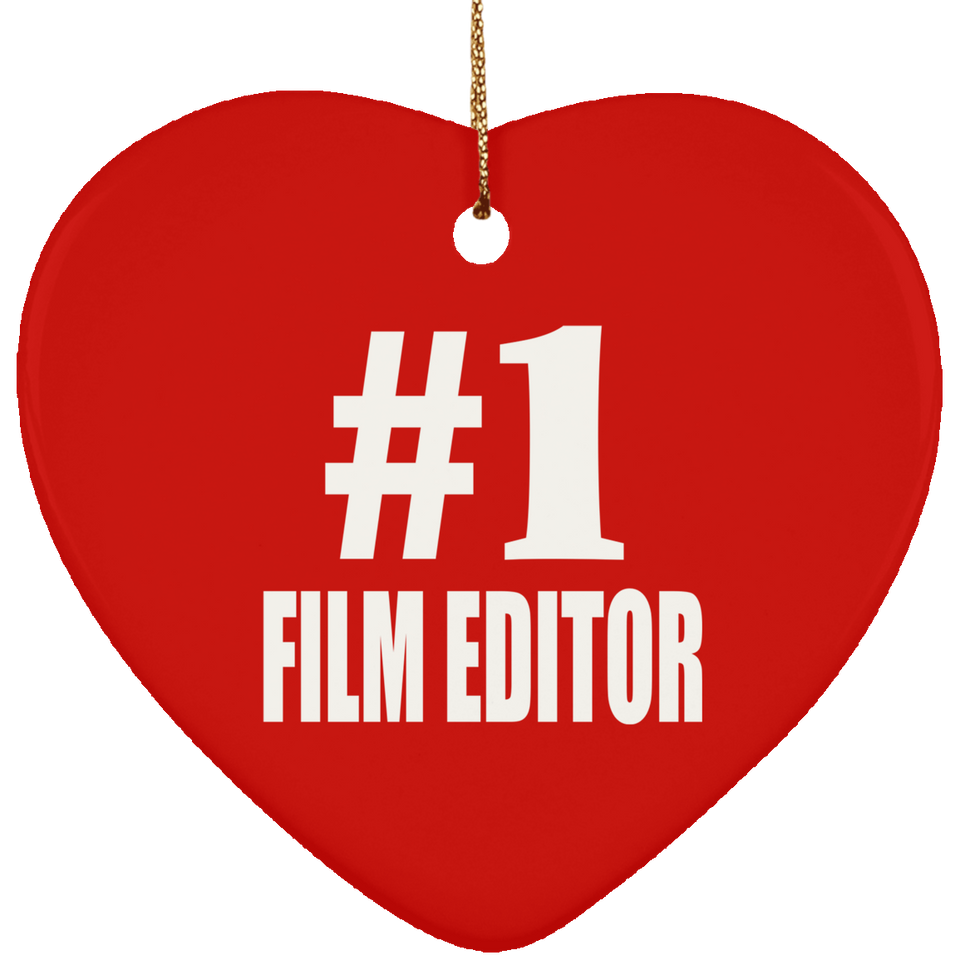 Number One #1 Film Editor - Heart Ornament