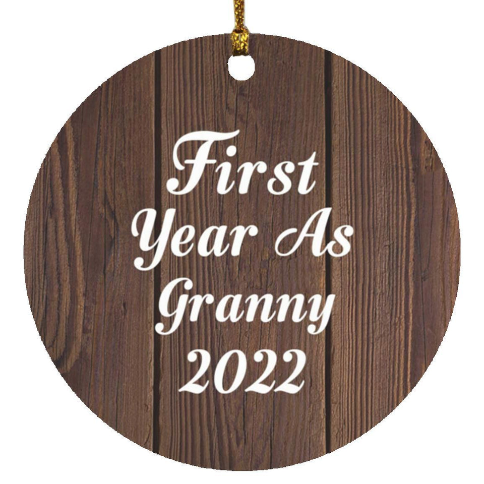 First Year As Granny 2022 - Circle Ornament D