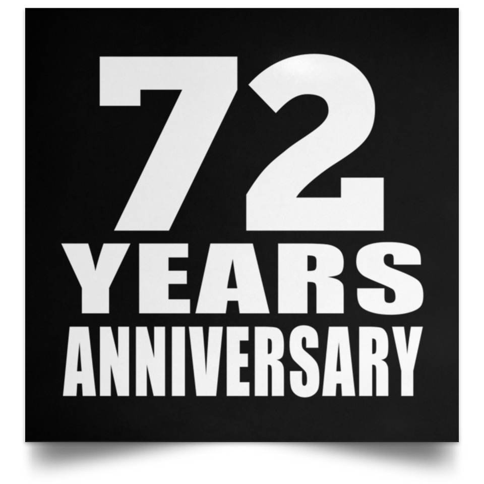 72nd Anniversary 72 Years Anniversary - Poster Square