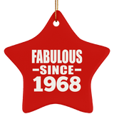 56th Birthday Fabulous Since 1968 - Star Ornament