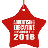 Advertising Executive Since 2018 - Star Ornament