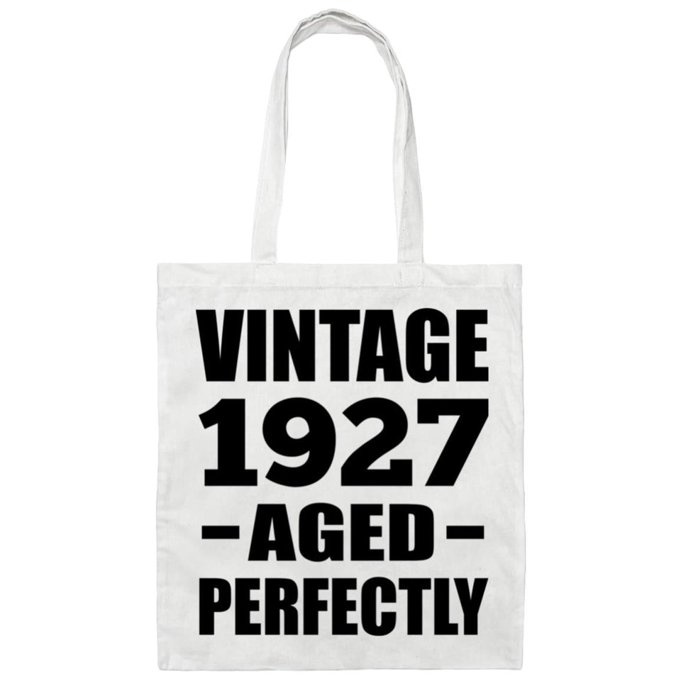 97th Birthday Vintage 1927 Aged Perfectly - Tote Bag White