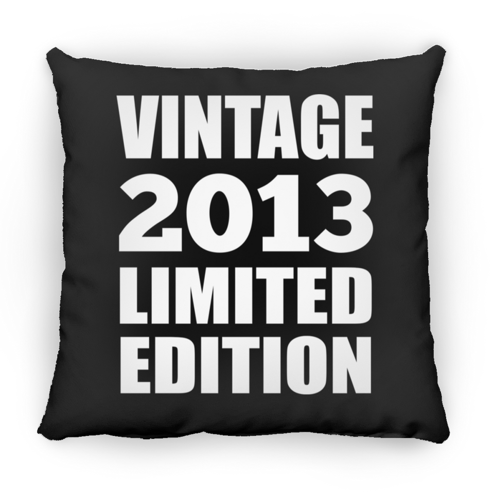 11th Birthday Vintage 2013 Limited Edition - Throw Pillow Black
