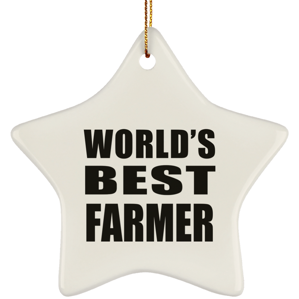 World's Best Farmer - Star Ornament