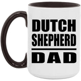 Dutch Shepherd Dad - 15oz Accent Mug Black