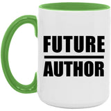 Future Author - 15oz Accent Mug Green