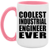 Coolest Industrial Engineer Ever - 15oz Accent Mug Pink