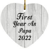 First Year As Papa 2022 - Heart Ornament F