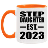 Step Daughter Established EST. 2023 - 11oz Accent Mug Orange