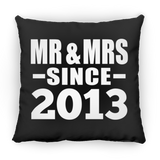 11th Anniversary Mr & Mrs Since 2013 - Throw Pillow Black