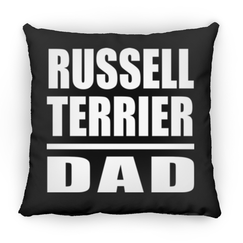 Russell Terrier Dad - Throw Pillow Black