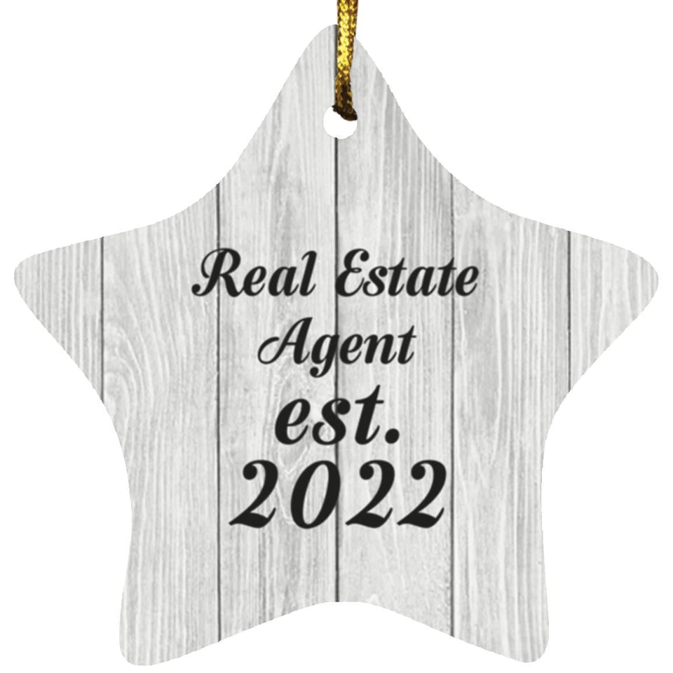 Real Estate Agent Established Est. 2022 - Star Ornament F