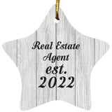 Real Estate Agent Established Est. 2022 - Star Ornament F