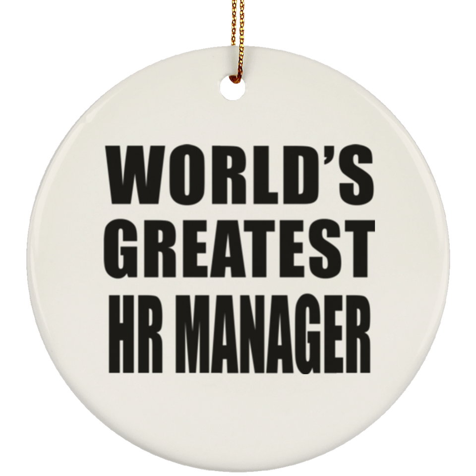World's Greatest HR Manager - Circle Ornament