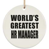 World's Greatest HR Manager - Circle Ornament