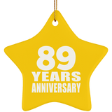 89th Anniversary 89 Years - Star Ornament