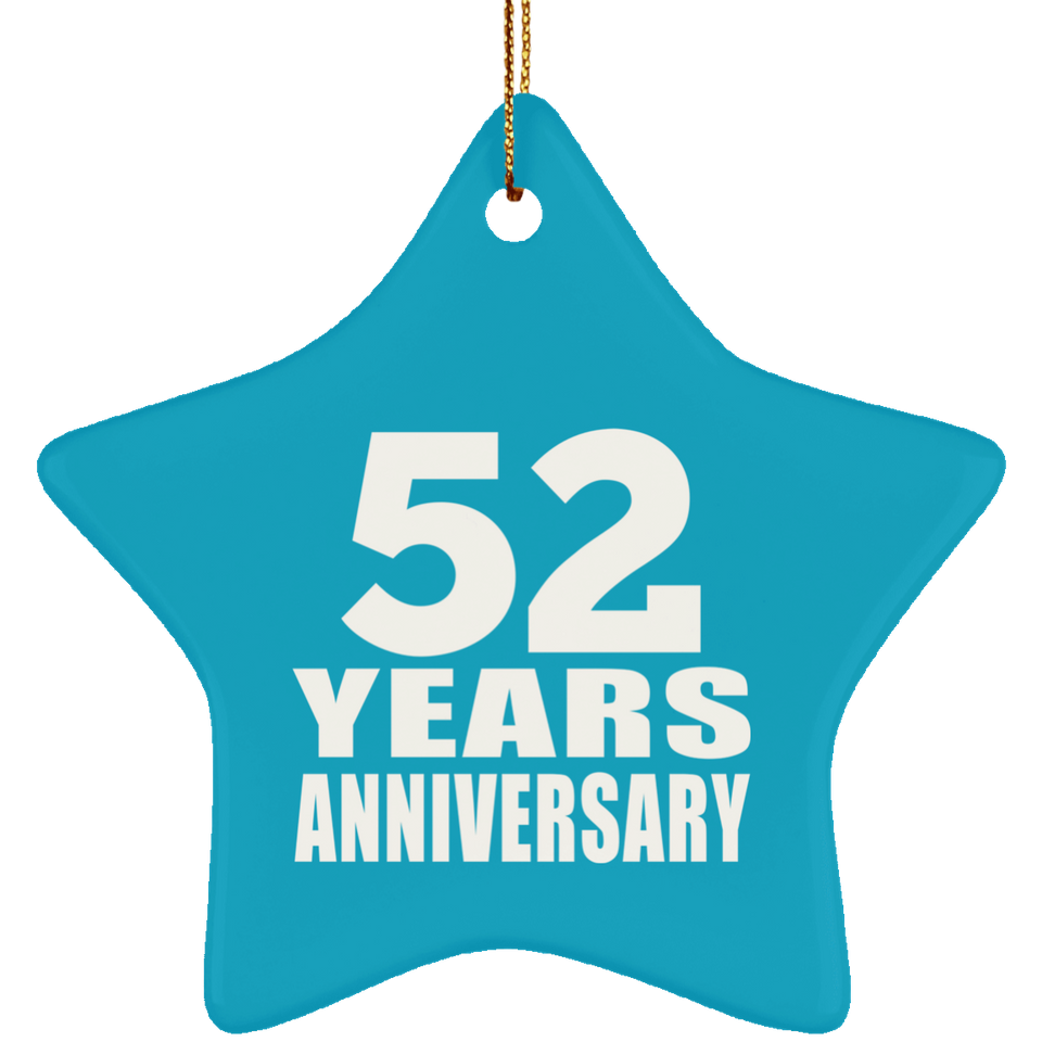 52nd Anniversary 52 Years - Star Ornament