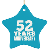 52nd Anniversary 52 Years - Star Ornament