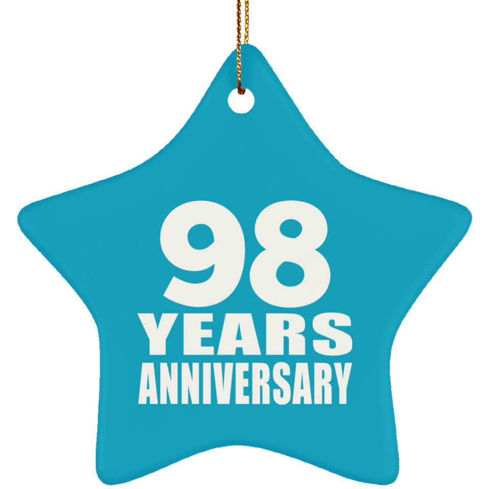 98th Anniversary 98 Years - Star Ornament