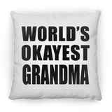 World's Okayest Grandma - Throw Pillow