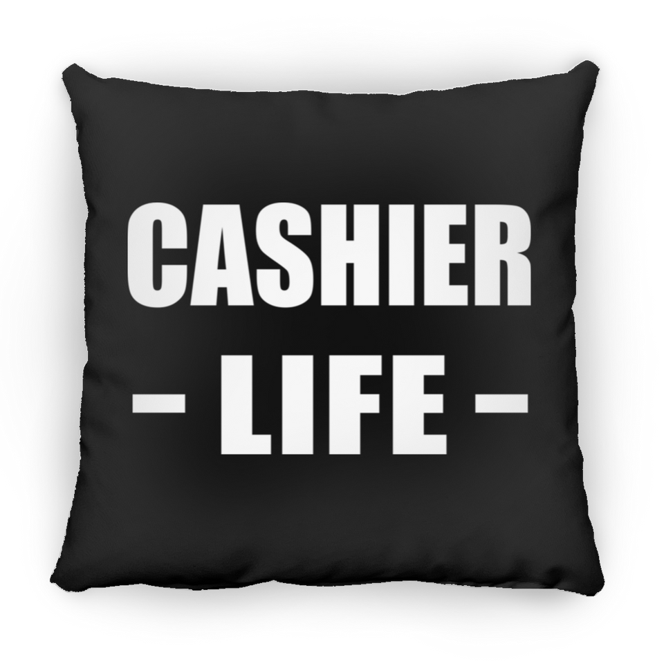 Cashier Life - Throw Pillow Black