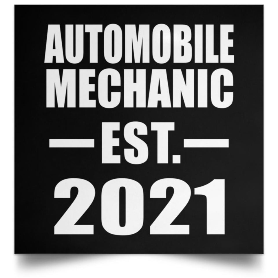 Automobile Mechanic Established EST. 2021 - Poster Square