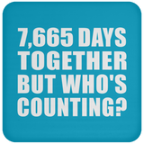 21st Anniversary 7,665 Days Together But Who's Counting - Drink Coaster