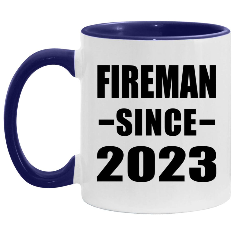 Fireman Since 2023 - 11oz Accent Mug Purple