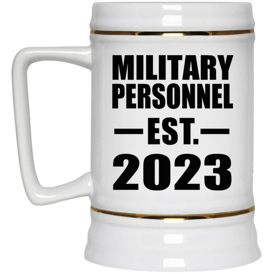 Military Personnel Established EST. 2023 - Beer Stein