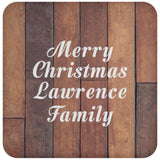Merry Christmas Lawrence Family - Drink Coaster E
