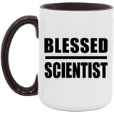 Blessed Scientist - 15oz Accent Mug Black