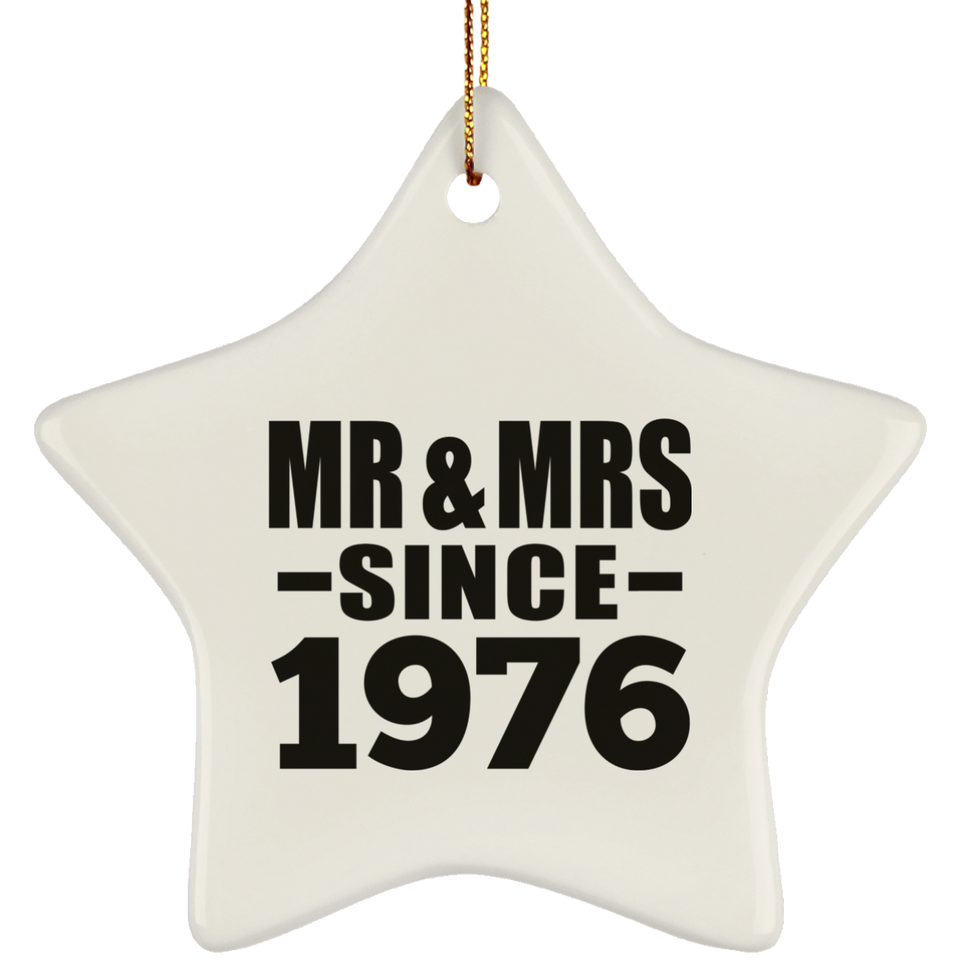 48th Anniversary Mr & Mrs Since 1976 - Star Ornament