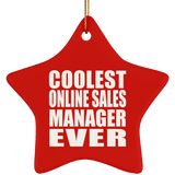 Coolest Online Sales Manager Ever - Star Ornament